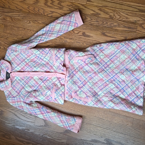 Tocca Pink Plaid Blazer and Skirt Set - Picture 10 of 11